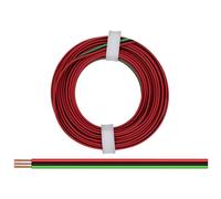 Donau Elektronik 325-014 Fil de câblage 3 x 0.25 mm² rouge, noir, vert 5 m
