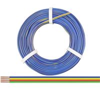 Donau Elektronik 418-50 Fil de câblage 4 x 0.14 mm² vert, rouge, jaune, bleu 50 m