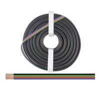 Donau Elektronik 419-010 Fil de câblage 4 x 0.25 mm² noir, vert, rouge, bleu 10 m