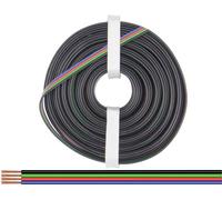 Donau Elektronik 419-100 Fil de câblage 4 x 0.25 mm² noir, vert, rouge, bleu 100 m