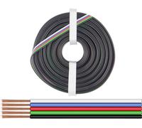 Donau Elektronik 519-010 Fil de câblage 5 x 0.25 mm² noir, vert, rouge, bleu, blanc 10 m
