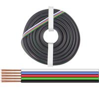 Donau Elektronik 519-010 Fil de câblage 5 x 0.25 mm² noir, vert, rouge, bleu, blanc 10 m