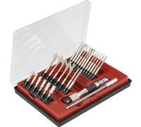 Donau Elektronik 815028 Jeu d'embouts 27 pièces vis à fente, cruciforme Phillips, TORX® intérieur, 6 pans extérieurs