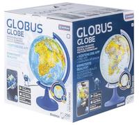 DONAU Globe terrestre/Diamètre 250 mm/Carte politique/Lumineux/Lampe LED/Pivotant/Décoration éducative/Application interactive Multiglobear/Pour l'école, la maison et Le bureau