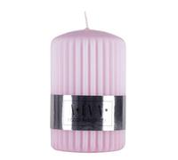 DONAU HOME Alva - Colonne de bougie cannelée - Bougie à la paraffine - 60 x 90 mm - Rose - Pour décoration dans le salon, la salle de bain - Durée de combustion : 25 heures - 1 pièce