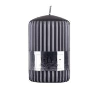 DONAU HOME Alva - Colonne de bougie cannelée - Bougie à tige nervurée - 60 x 90 mm - Anthracite - Pour décoration dans le salon, la salle de bain - Durée de combustion : 25 heures