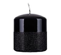 DONAU HOME Bougie, colonne en onyx, bougie paraffine, 80 x 90 mm, noir, pour décoration, durée de combustion 45 heures