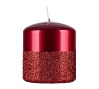 DONAU HOME Bougie, colonne en onyx, bougie paraffine, 80 x 90 mm, rouge, pour décoration, 45 heures de combustion, bougie décorative, 1 pièce