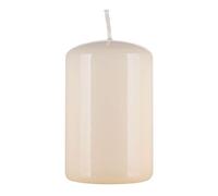 DONAU HOME Bougie colonne standard brillante/bougie paraffine / 50 x 80 mm/crème/pour décoration, durée de combustion de 30 heures/bougie décorative en cire, 1 pièce