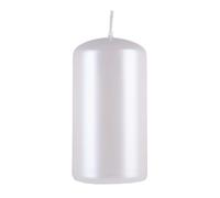 DONAU HOME Colonne de bougie standard laquée - Bougie en paraffine - 60 x 115 mm - Perle blanche - Bougie pilier décorative - Bougie en cire - 1 pièce - Pour décoration