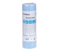 DONAU HOME Lot de 25 Chiffons 70% Viscose - De qualité supérieure - en Rouleau - pour Meubles - Résistants - Absorbants - Doux - sans Rayures - 23 x 39 cm - Bleu