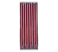 DONAU HOME Lot de 4 bougies de table en onyx/bougie pilier / 22 x 250 mm/rouges/bougies décoratives/pour la décoration