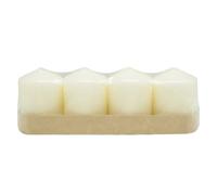 DONAU HOME Lot de 4 bougies piliers, couleur crème, Ø 5,8 x 8 cm, bougies classiques, sans parfum, pour la décoration du salon et de la salle de bain.