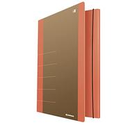 DONAU LIFE 2060001FSC-12 Porte-documents avec élastique en carton/carton Grammage 500 g/m² avec 3 rabats DIN A4 Orange