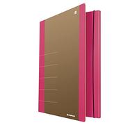 DONAU LIFE 2060001FSC-30 Porte-documents avec élastique en carton/carton Grammage 500 g/m² avec 3 rabats DIN A4 Rose
