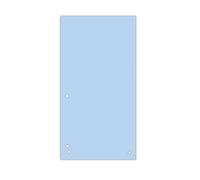 DONAU Lot de 100 intercalaires - Couleur : bleu - 1/3 A4 en carton recyclé 190 g/m² - 4 perforés - 23,5 x 10,5 cm - Intercalaires - Index - Intercalaires - Fabriqué en UE