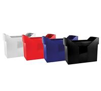 DONAU Lot de 20 mini classeurs d'archives en plastique Rouge Format A4