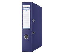 DONAU Master Lot de 25 classeurs larges - Format A4-7,5 cm - 25 pièces - Bleu marine - Housse en plastique PP - Carton - Classeur de bureau - Classeur à anneaux - Point vert