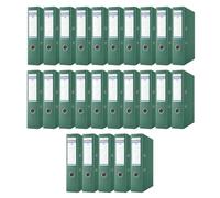 Donau Master Lot de 25 classeurs larges - Format A4-7,5 cm - Vert - Housse en plastique PP - Carton - Classeur de bureau - Classeur à anneaux - Point vert