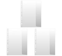 DONAU Pochettes perforées à rabat PP A4 Orange Peel 100 microns / 10 pièces/Archivage de documents/Type Orange Peel/bord renforcé/Matériau PP/Couleur Transparent (Lot de 3)