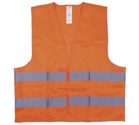 DONAU SAFETY Gilet Haute Visibilité,de Sécurité Réfléchissant à 360° / 1 pièce Orange/Taille L/Gilet d'Accident Lavable,de Sécurité EN ISO 20471 / pour Adultes pour Voitures, Voitures