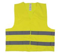 DONAU SAFETY Gilet Haute Visibilité, de Sécurité Réfléchissant à 360° / 1 Pièces Jaune Fluo/Taille L/Gilet d'Accident Lavable, de Sécurité EN ISO 20471 / pour Adultes pour Voitures, Voitures