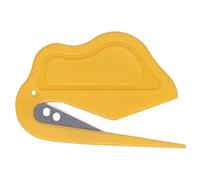 DONAU SAFETY Petit cutter de sécurité / 1 pièce/Jaune/Couteau à papier aluminium/Coupe-papier aluminium/Ouvre-lettres/Couteau utilitaire/Lame non remplaçable