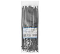 DONAU TECH Colliers de serrage réglables professionnelles/Zip ties/250mm x3,6mm/100 pièces/temp -40/80/Noir/Autobloquant/Attache Câble Résistant aux UV/Idéale pour l'intérieur et l'extérieur