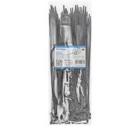 DONAU TECH Colliers de serrage réglables professionnelles/Zip ties/300mm x4,8mm/100 pièces/temp -40/80/Noir/Autobloquant/Attache Câble Résistant aux UV/Idéale pour l'intérieur et l'extérieur