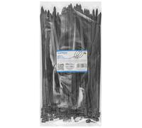 DONAU TECH Colliers de serrage réglables professionnelles/Zip ties/300mm x7,6mm/100 pièces/temp -40/80/Noir/Autobloquant/Attache Câble Résistant aux UV/Idéale pour l'intérieur et l'extérieur