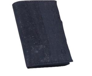 DONBOLSO Porte Carte en Cuir de Liège NextGen | Portefeuille Végétalien avec Protection RFID | Portefeuille Homme Mince avec Pochette à Monnaie | Etui Jusqu'à 11 Cartes | Liège Bleu