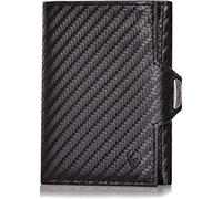 DONBOLSO Porte Carte NextGen | Portefeuille avec Protection RFID | Portefeuille Homme Cuir Mince avec Pochette à Monnaie | Etui Jusqu'à 11 Cartes | Porte Monnaie Homme | Saffiano Noir