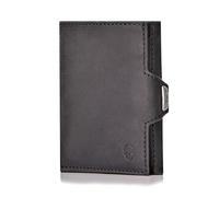 DONBOLSO Porte Carte NextGen | Portefeuille avec Protection RFID | Portefeuille Homme Cuir Mince sans Pochette à Monnaie | Etui Jusqu'à 11 Cartes | Porte Monnaie Homme | Vintage Noir