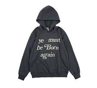 DONCARE Ye Must Be Born Again Sweat à capuche pour homme West Creativity Noir Taille S