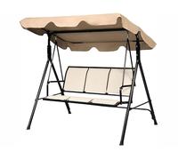 Dondolo De Jardin Tommy En Acier Et Tissu 3 Places