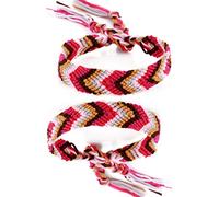 DonDon 2 Bracelets d'amitie Unisex - tressé s Rosa-Pink