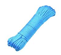 DonDon Corde Paracorde 30 Mètres Ruban de Tissu Lacet de Nylon Bracelet de Survie à Fabriquer et pour Activités de Camping en Extérieur 4 mm - 7 brins Bleu avec des Points argentés