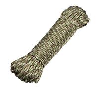DonDon Corde Paracorde 30 Mètres Ruban de Tissu Lacet de Nylon Bracelet de Survie à Fabriquer et pour Activités de Camping en Extérieur 4 mm - 7 brins Vert foncé-Marron-Sable