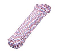 DonDon Corde Paracorde 30 Mètres Ruban de Tissu Lacet de Nylon Bracelet de Survie à Fabriquer et pour Activités de Camping en Extérieur 4 mm - 7 brins Rouge-Bleu-Blanc