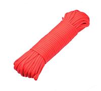 DonDon Corde Paracorde 30 Mètres Ruban de Tissu Lacet de Nylon Bracelet de Survie à Fabriquer et pour Activités de Camping en Extérieur 4 mm - 7 brins Rouge