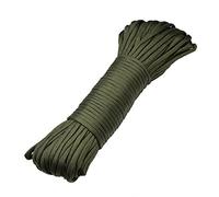 DonDon Corde Paracorde 30 Mètres Ruban de Tissu Lacet de Nylon Bracelet de Survie à Fabriquer et pour Activités de Camping en Extérieur 4 mm - 7 brins Olive