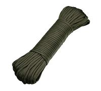 DonDon Corde Paracorde 30 Mètres Ruban de Tissu Lacet de Nylon Bracelet de Survie à Fabriquer et pour Activités de Camping en Extérieur 4 mm - 7 brins Vert foncé