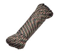 DonDon Corde Paracorde 30 Mètres Ruban de Tissu Lacet de Nylon Bracelet de Survie à Fabriquer et pour Activités de Camping en Extérieur 4 mm - 7 brins Vert Camouflage