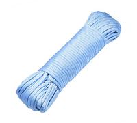 DonDon Corde Paracorde 30 Mètres Ruban de Tissu Lacet de Nylon Bracelet de Survie à Fabriquer et pour Activités de Camping en Extérieur 4 mm - 7 brins Bleu Clair