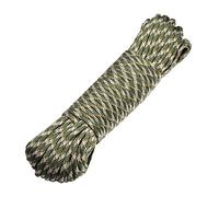 DonDon Corde Paracorde 30 Mètres Ruban de Tissu Lacet de Nylon Bracelet de Survie à Fabriquer et pour Activités de Camping en Extérieur 4 mm - 7 brins Vert foncé Camouflage