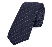 DonDon cravate homme cravate carreaux cravate rayures pour hommes coton - bleu foncé rayé