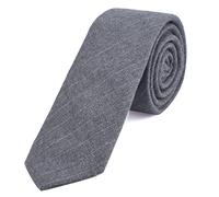 DonDon cravate homme cravate carreaux cravate rayures pour hommes coton - gris clair rayé