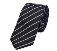 DonDon cravate homme cravate carreaux cravate rayures pour hommes coton - noir rayé 3