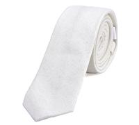 DonDon Fine cravate de coton pour hommes 6 cm - blanc ivoire Taille unique