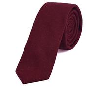 DonDon Fine cravate de coton pour hommes 6 cm - bordeaux Taille unique